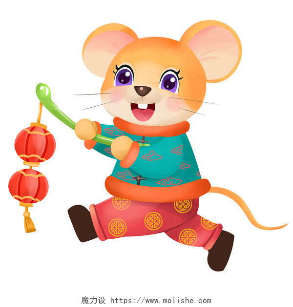 世界动物日年鼠年老鼠新年手绘素材